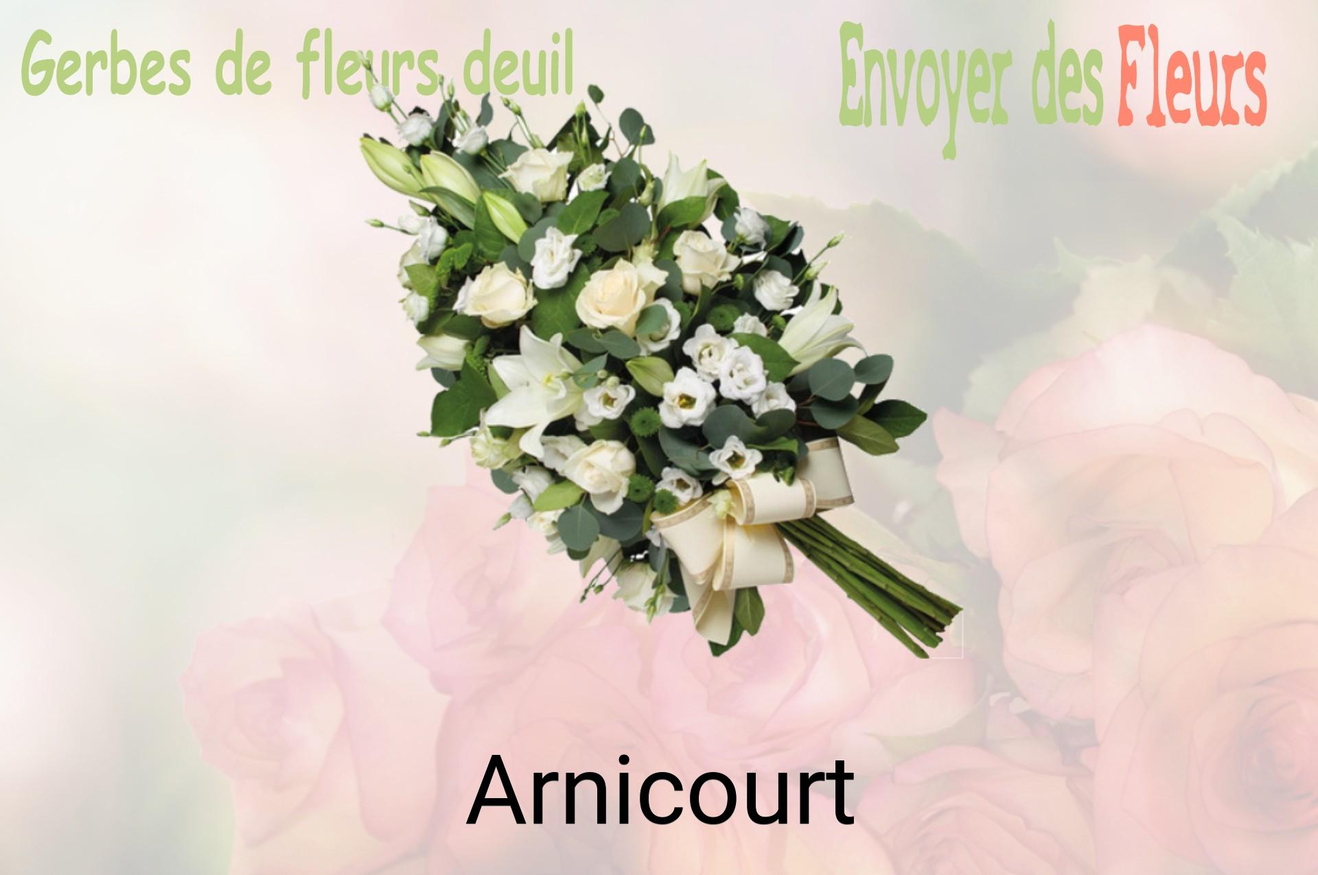 Gerbe de fleurs de deuil livrée à Arnicourt